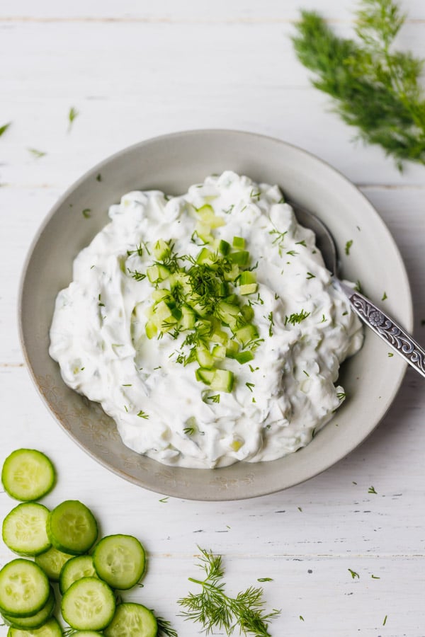 cucumber salad with yoghurt and balkan cheese recipe