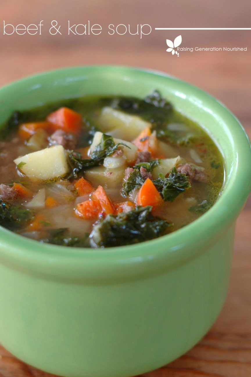 kale soup with meat