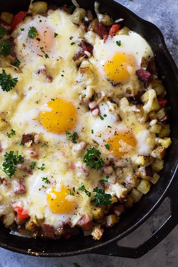 luxe routine recipe for corned beef hash and eggs