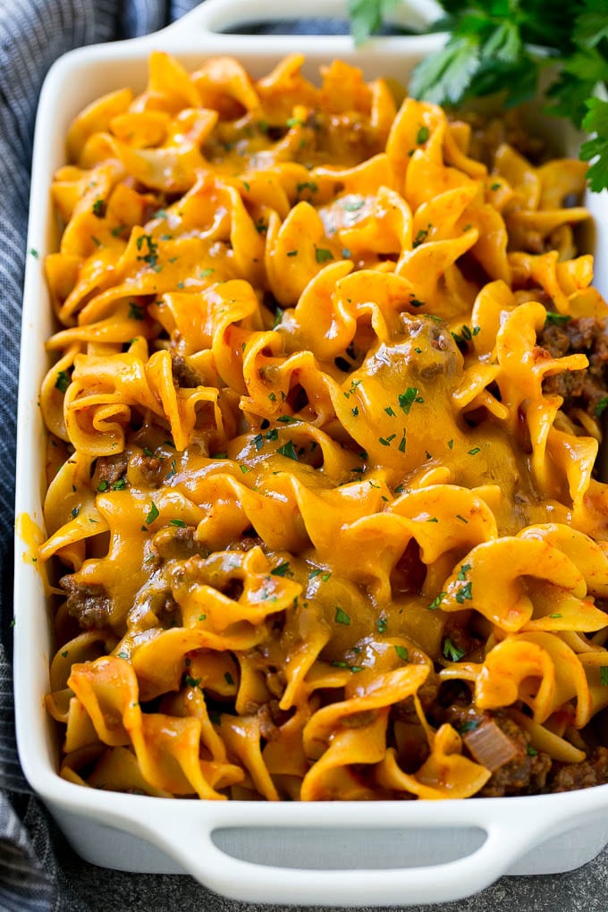 meat noodles with cheese recipe