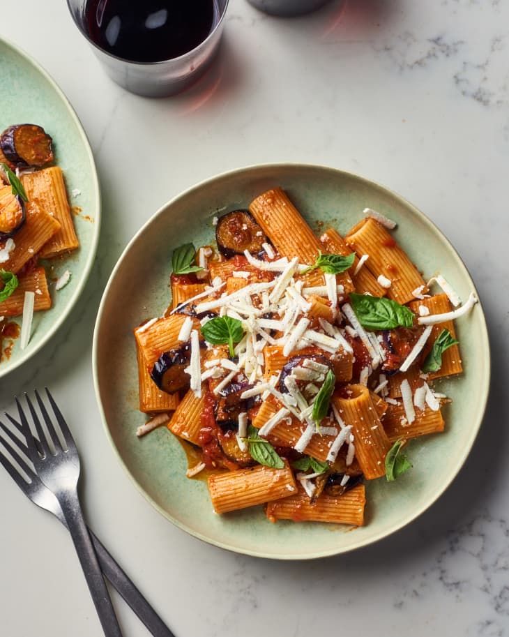 Pasta With Tomato And Eggplant 