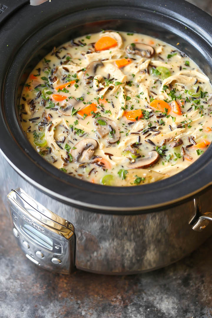 recipe for chicken and rice in slow cooker calls for 1 cup water can white wine be used instead