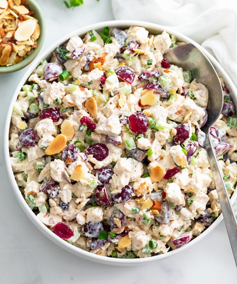 recipe for chicken salad with raisins and nuts and scallions