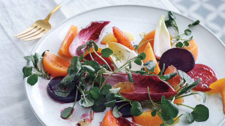 roasted beet and fennel salad with persimmon recipe