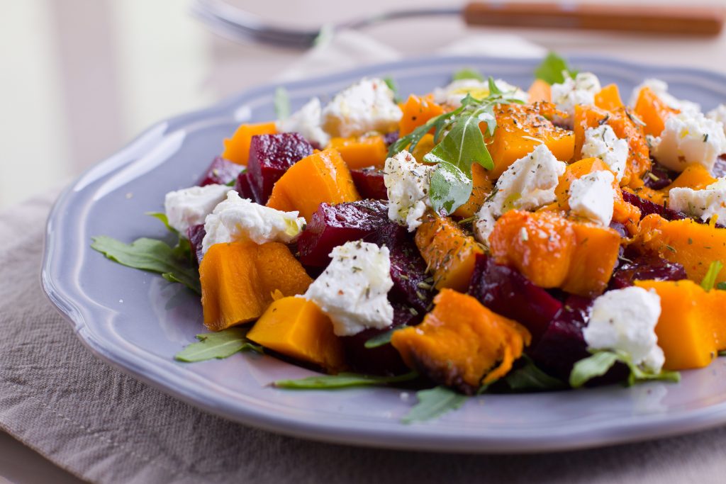 roasted sweet potato and goat cheese salad recipe