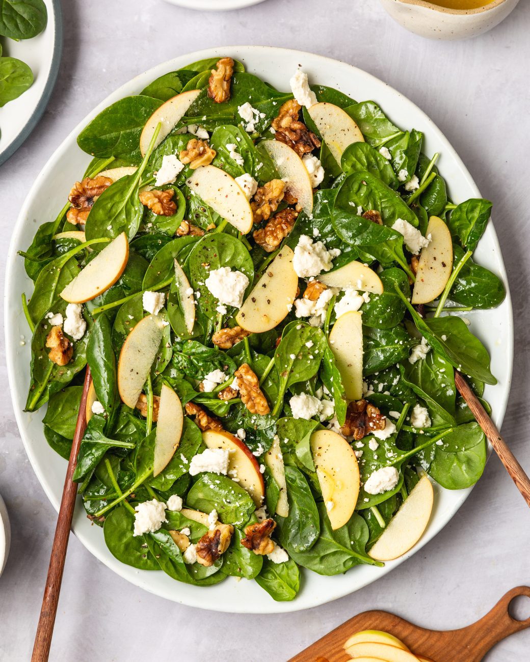 salad of fresh spinach leaves 1