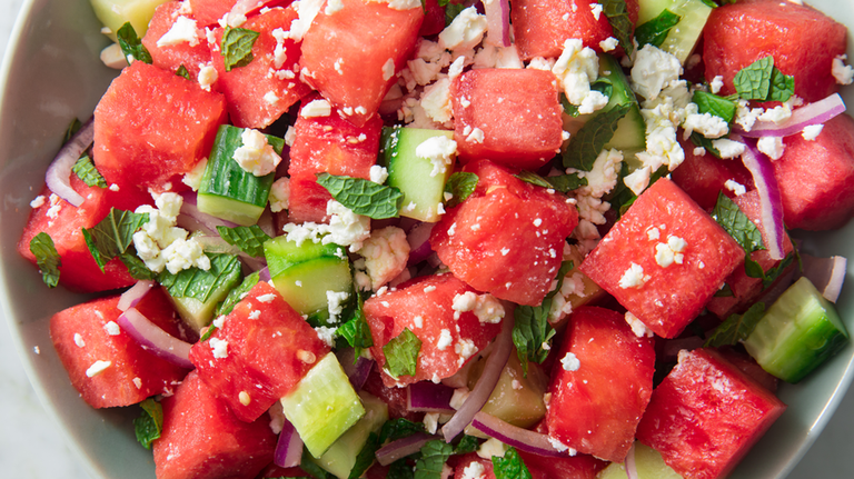 salad with melon and feta recipe