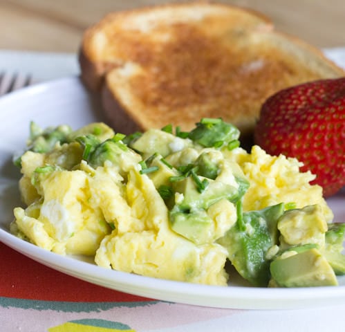 scrambled eggs with avocado recipe