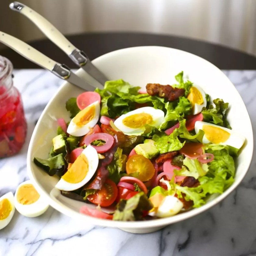 spring salad with boiled eggs recipe