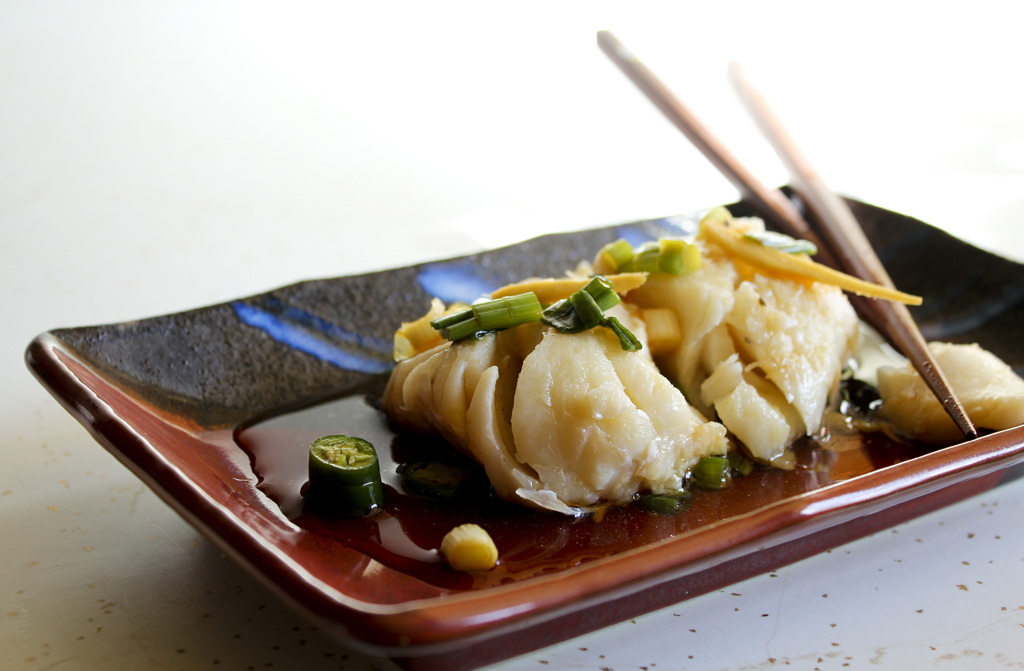 steamed cod with soy sauce and ginger recipe