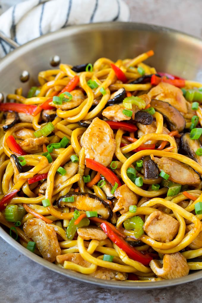 stir fried chinese noodles with chicken and vegetable recipes recipe