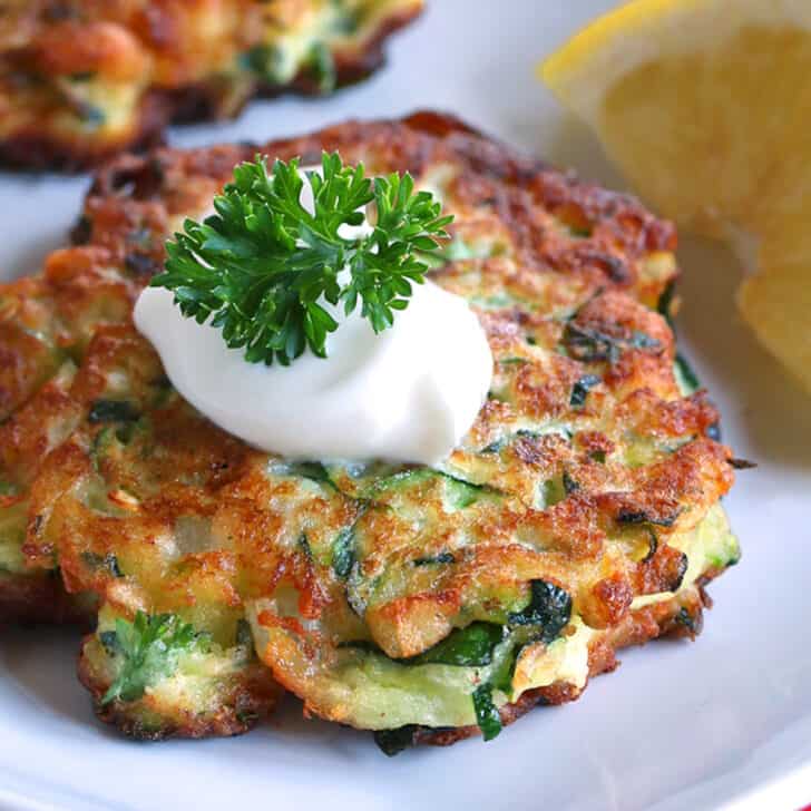 zucchini and gorgonzola cheese fritters recipe