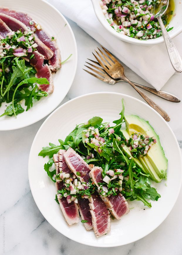 arugula salad with tuna 1