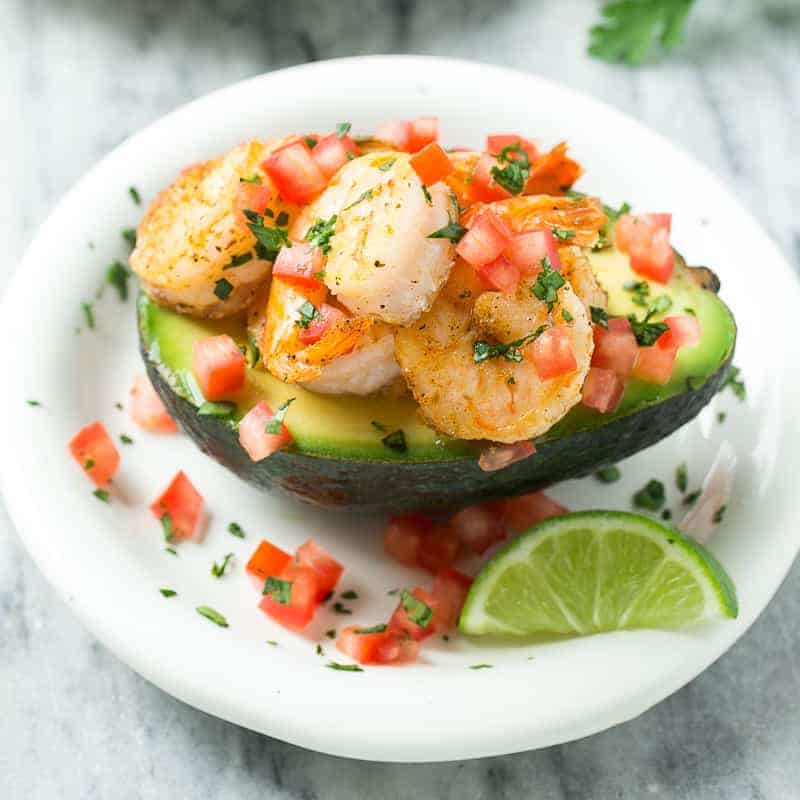 avocado with shrimp