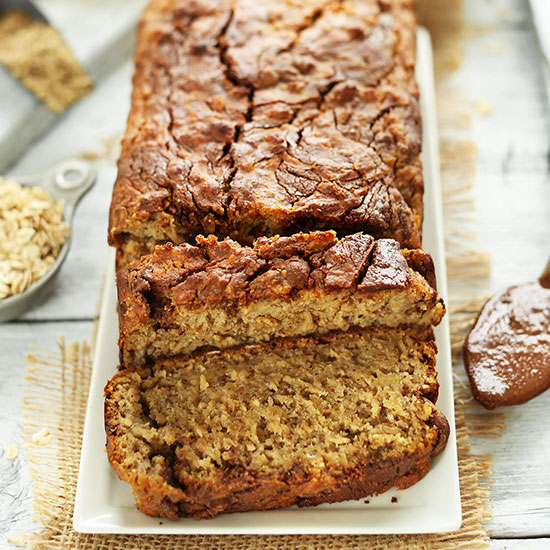 banana and nutella cake in