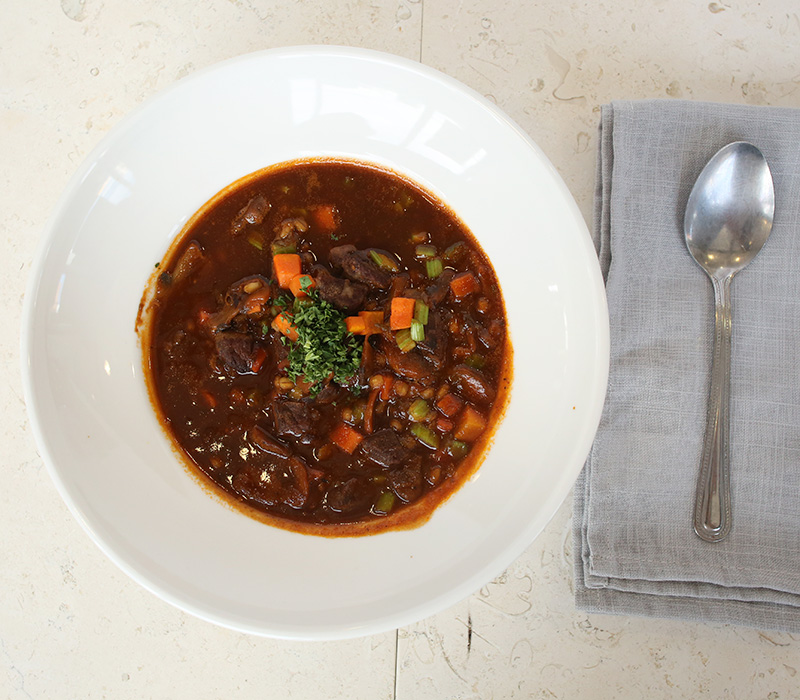 beef bulghur and chickpea soup