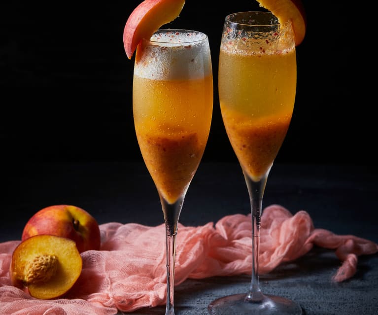 bellini cocktail with