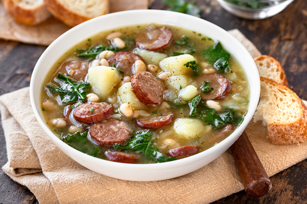 bread soup with sausage