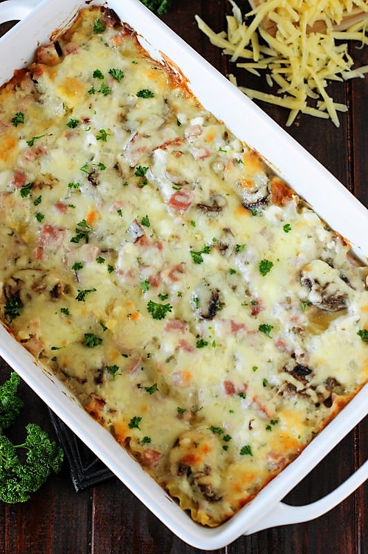 broccoli and ham lasagna