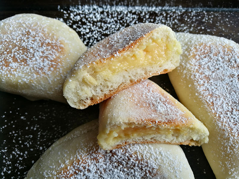 buns with custard cream without weighing