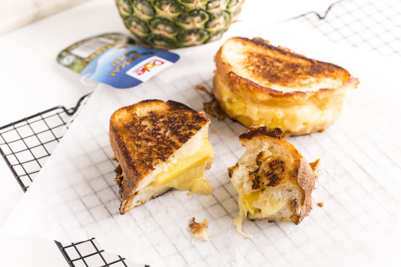 cheese toast with pineapple