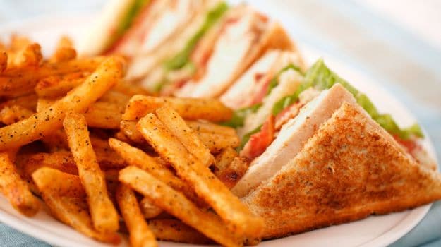 chicken and cheese club sandwich