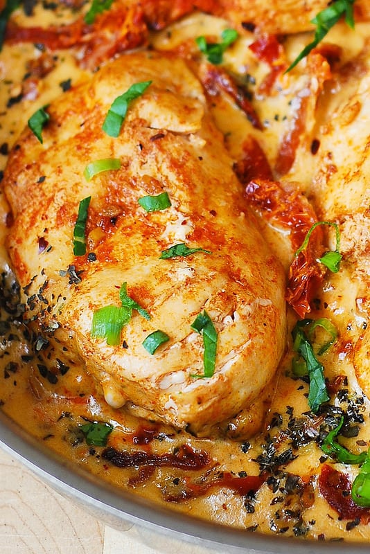 chicken fillets with tomato cream