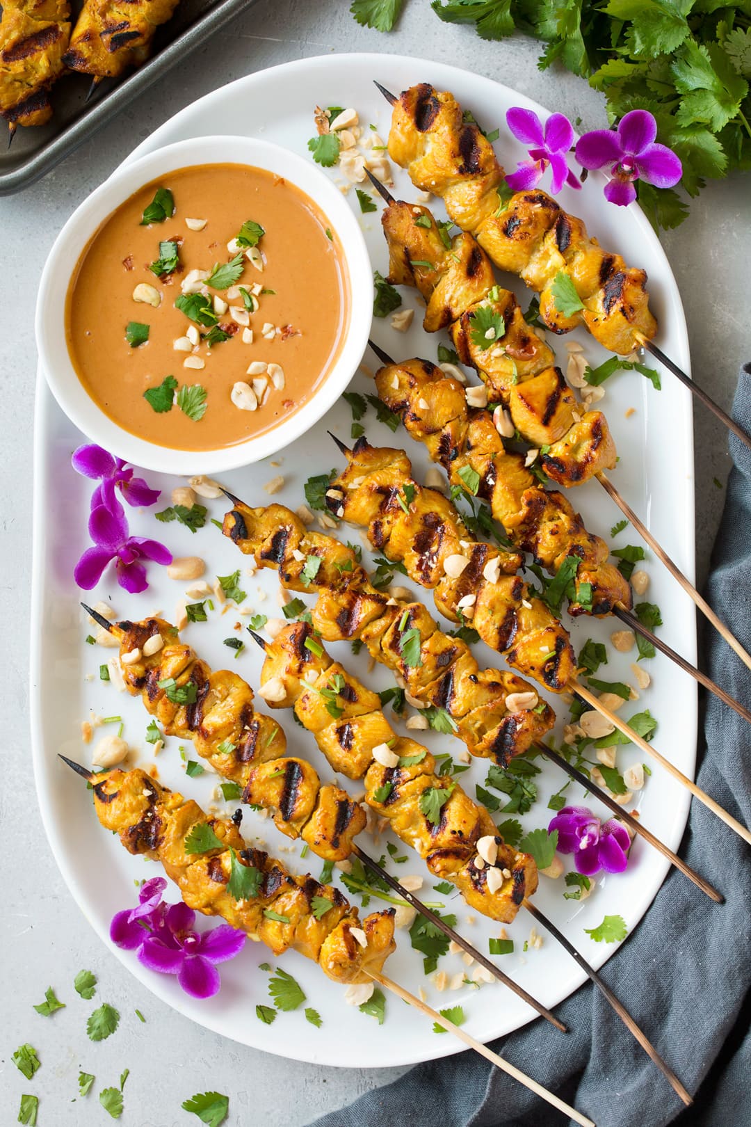 chicken satay with peanut sauce