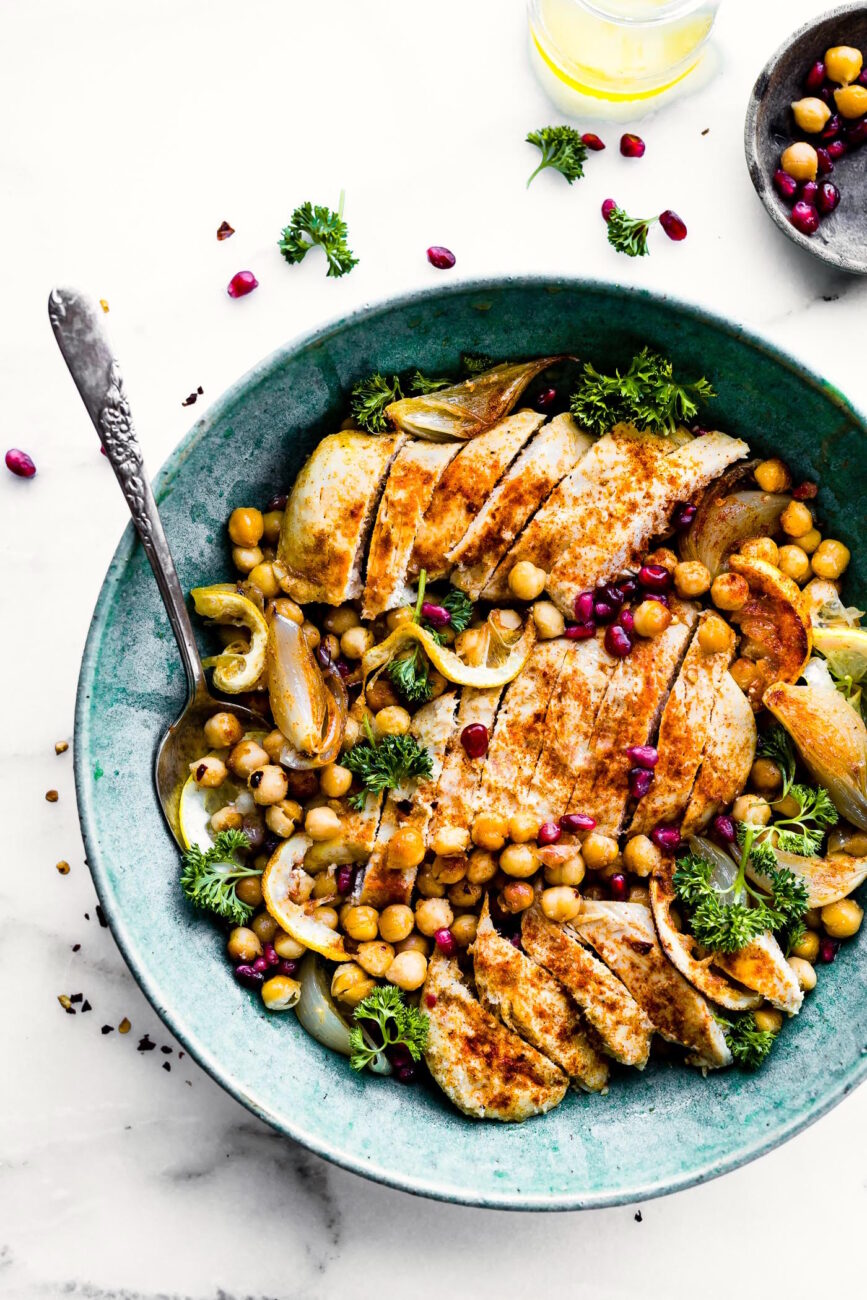 chicken thighs with chickpeas 1