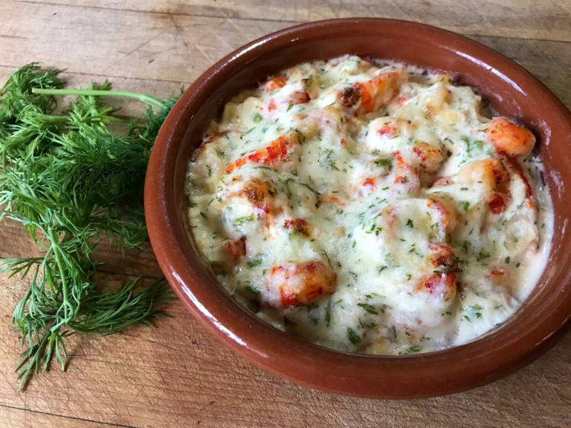 crayfish with dill sauce