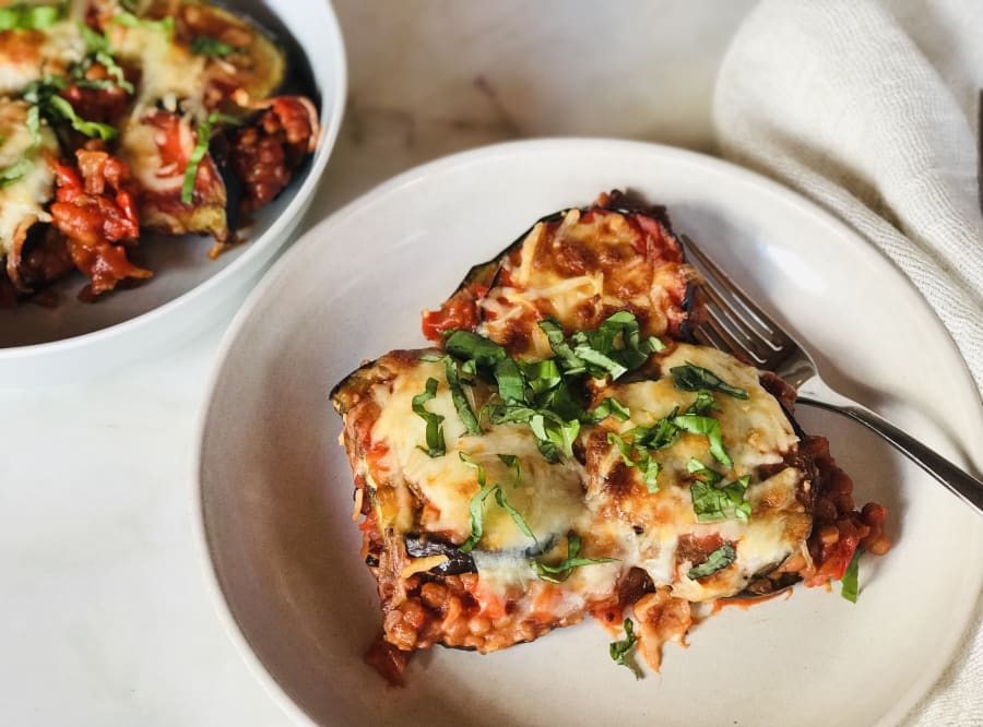 eggplant with cheese au gratin