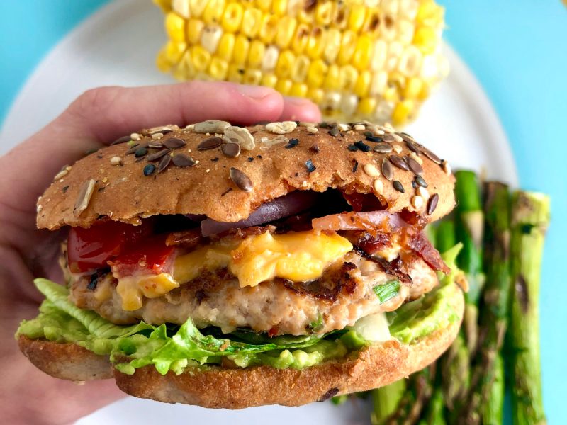 falafel with bacon and cheese