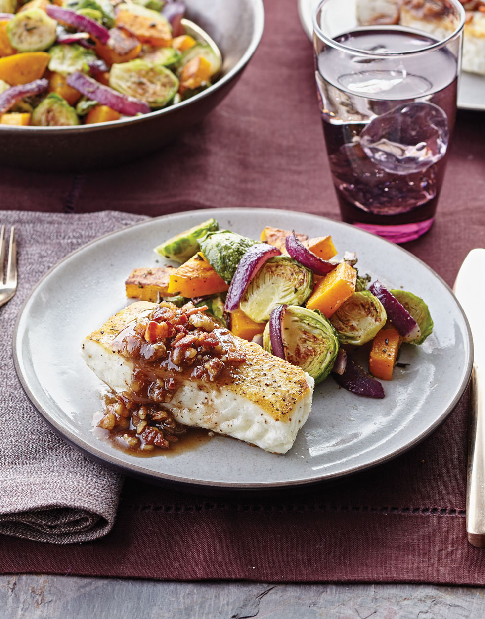 halibut with bacon and vegetable recipes