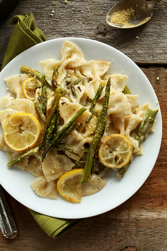 lemon pasta with asparagus easy recipe with few ingredients