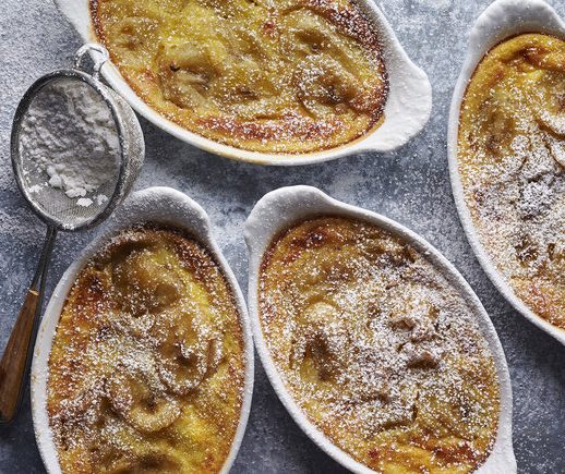 light banana and date clafoutis