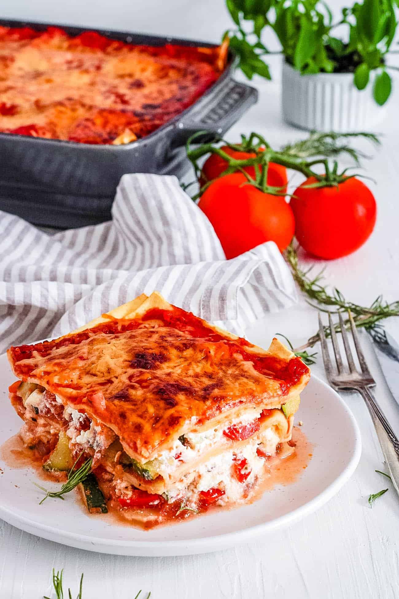 light vegetable lasagna