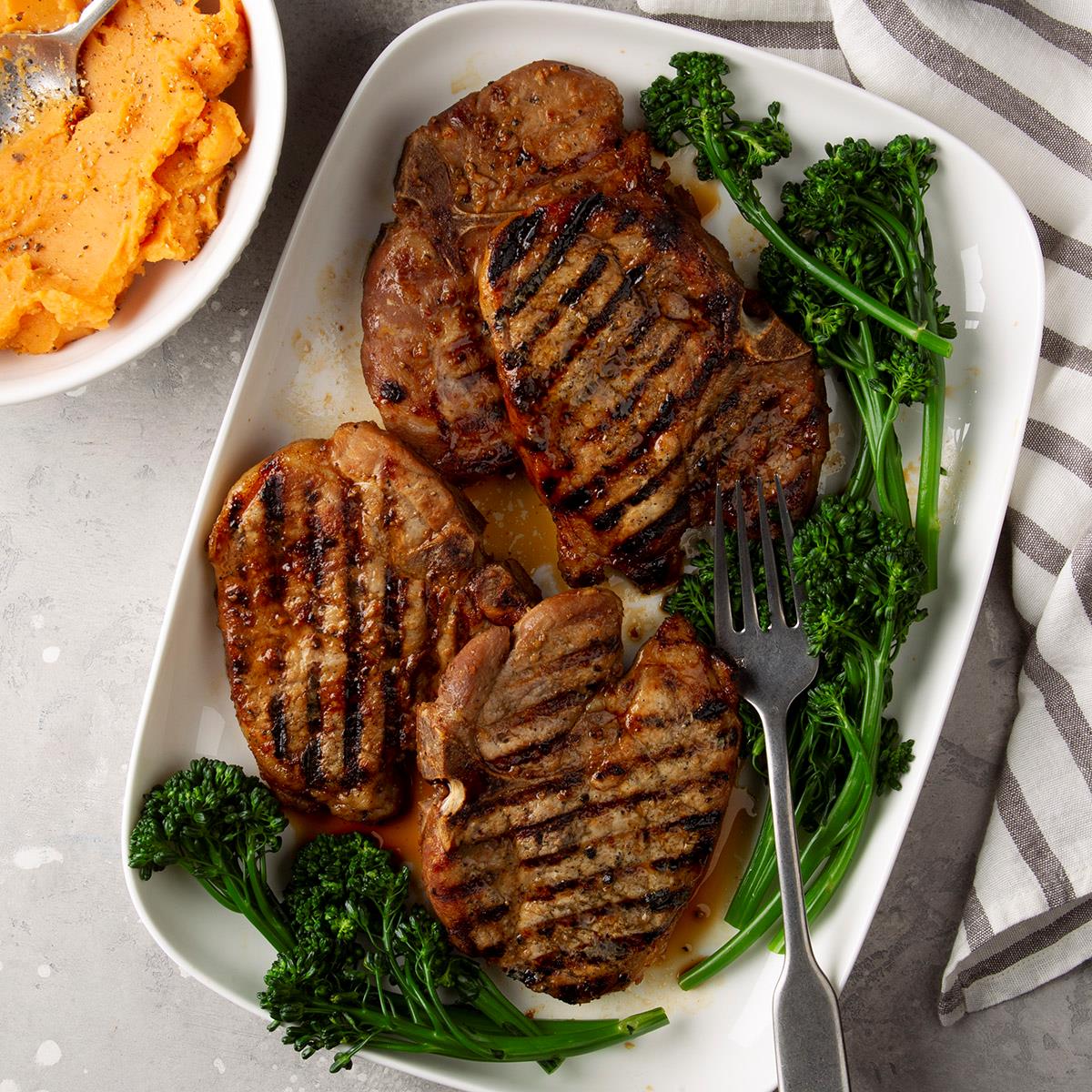 marinated pork chops grilled