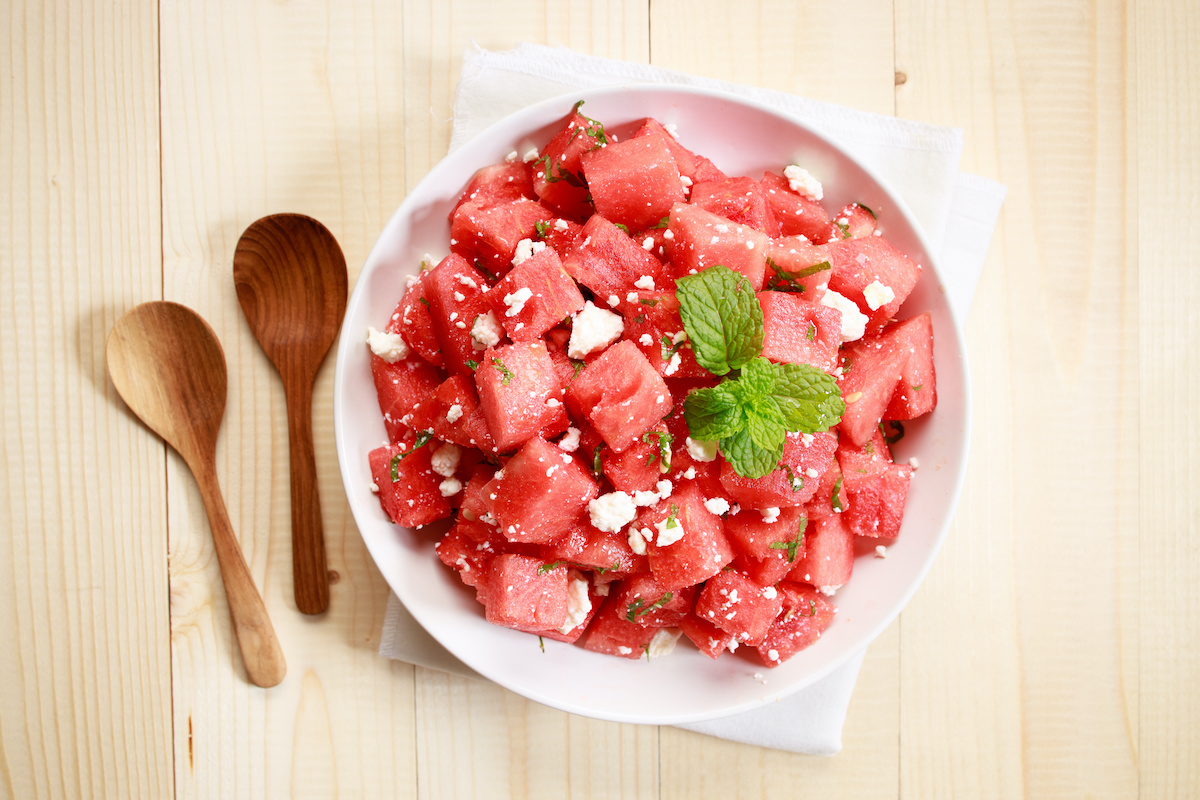 melon watermelon and cheese salad a recipe to start summer a month earlier