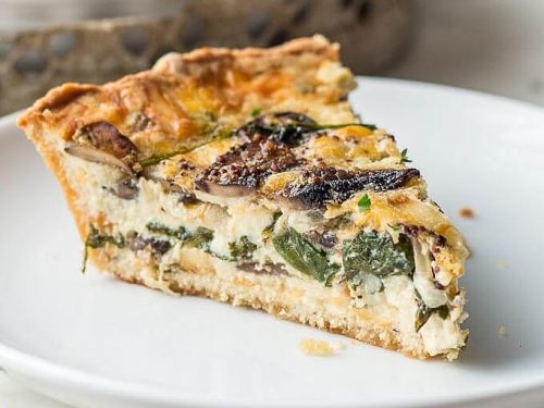 Mushroom Quiche Without Pastry - Quickezrecipes.com