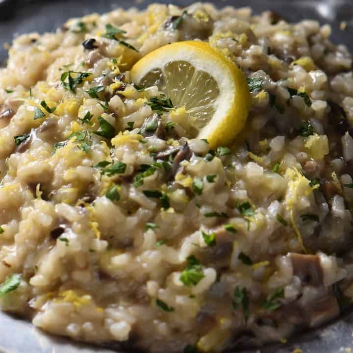 mushroom risotto with parsley 1