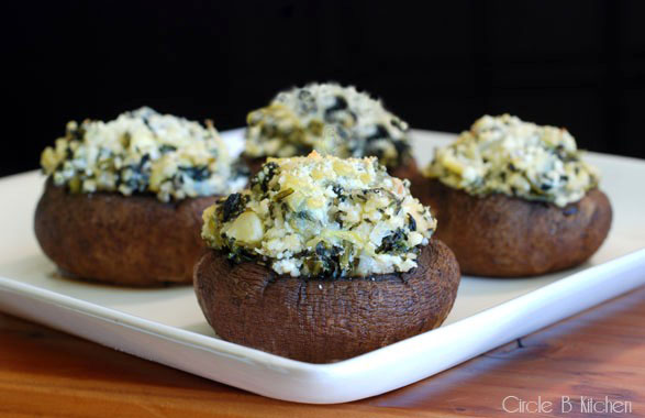 mushrooms stuffed with spinach