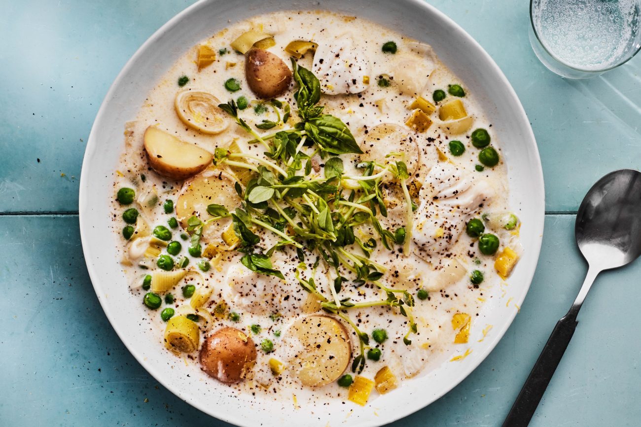 old bohemian fish soup with peas