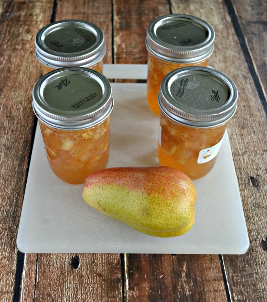 pear jam with ginger and cinnamon