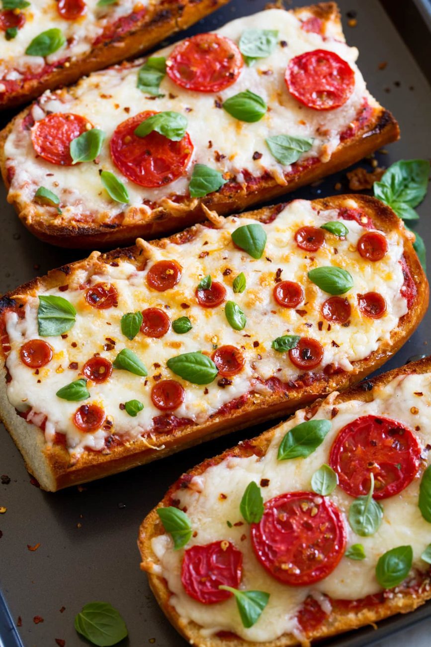 pizza with bread