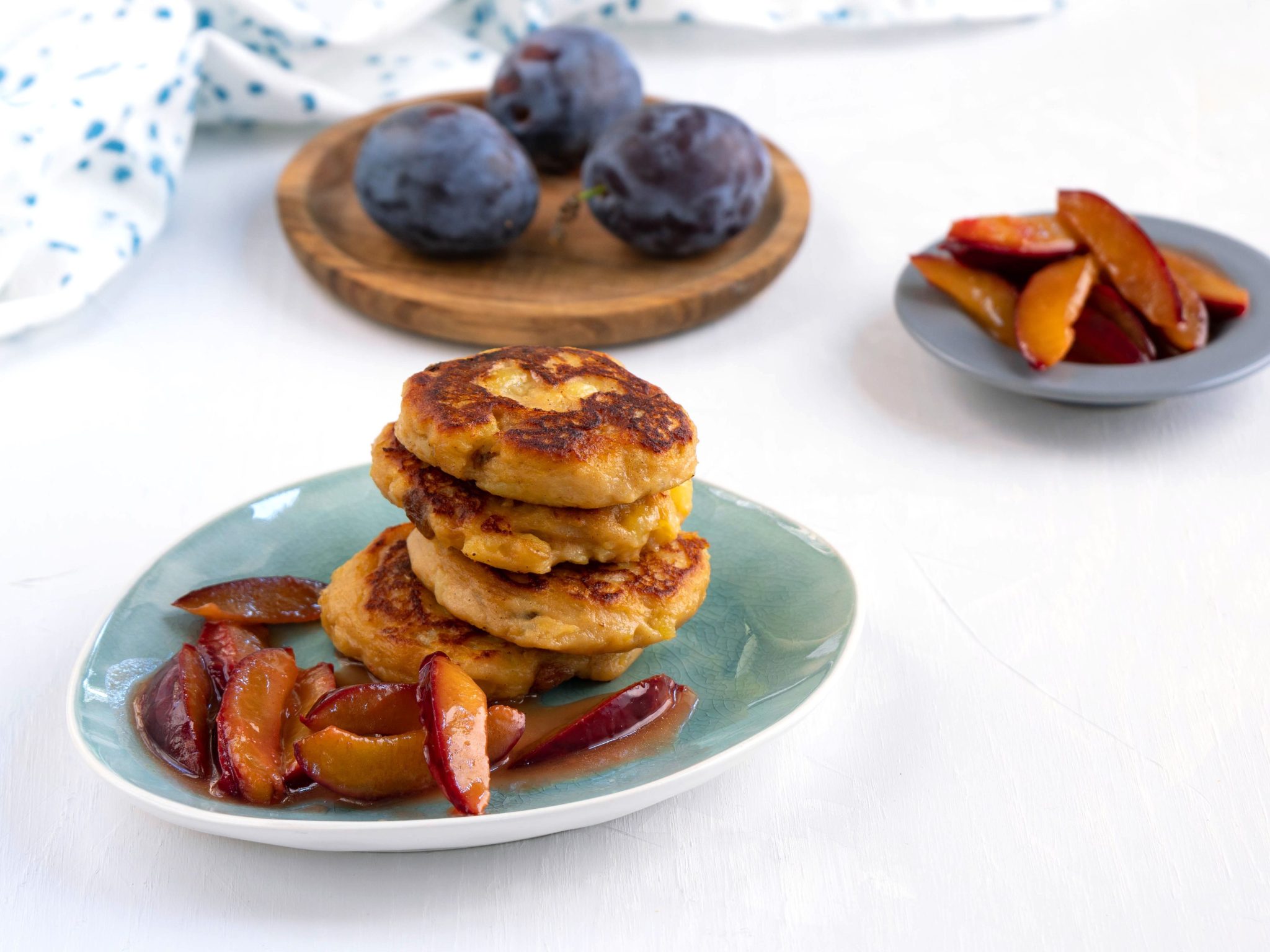 potato pancakes with plums scaled