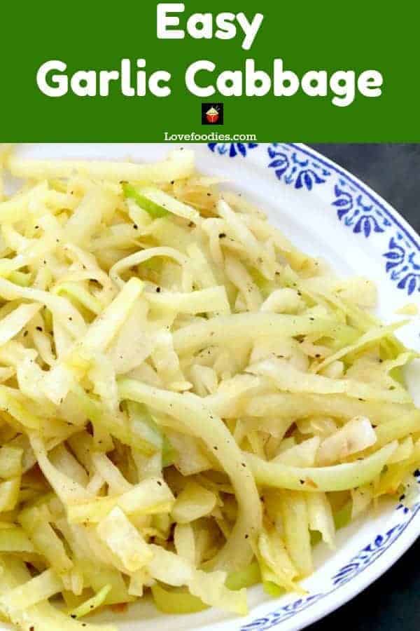 quick cabbage garlic sauce