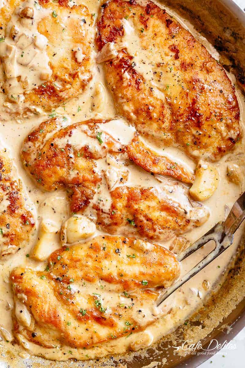 recipe for chicken fillet with garlic sauce