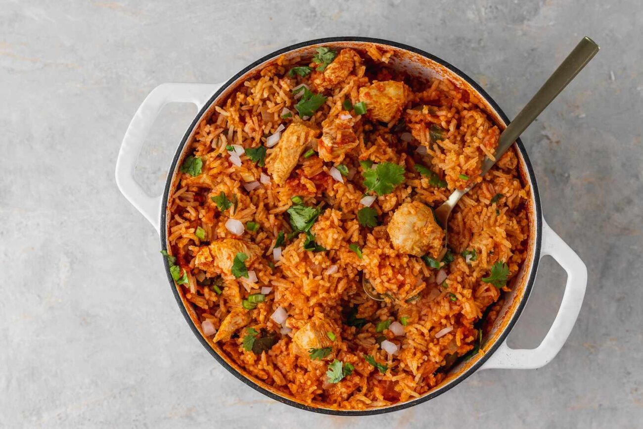 recipe for classic arroz con pollo