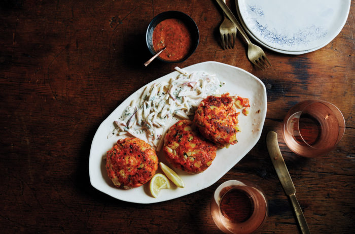 smoked salmon cake in