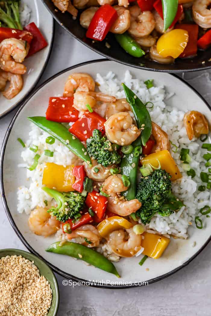 stir fried rice with shrimps and vegetable recipes